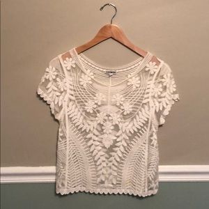 Express Sheer Lace Top